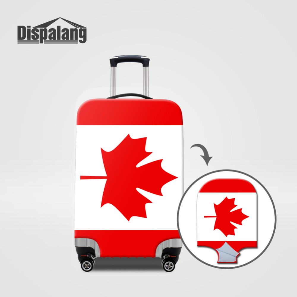 Travel Accessories Canada - Canada Flag Print Luggage Cover Dustproof