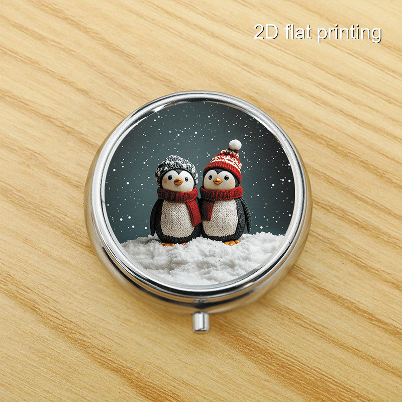 Travel Accessories As Gifts - Winter Penguin 7-Pattern Round Box, Comprehensive