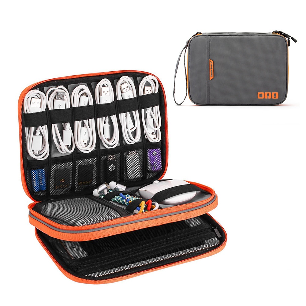 Travel Accessories Iphone - Double Layers Large Capacity Travel Electronic