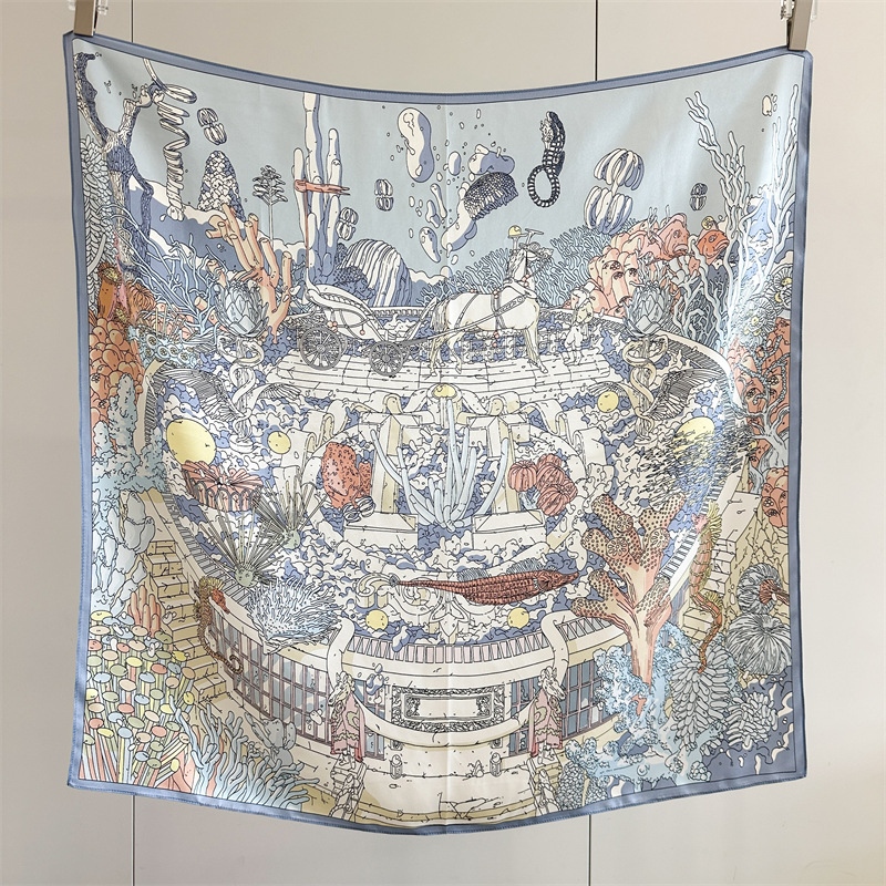Travel Accessories Gifts For Women - 12MM Satin Silk Scarf Women 90CM