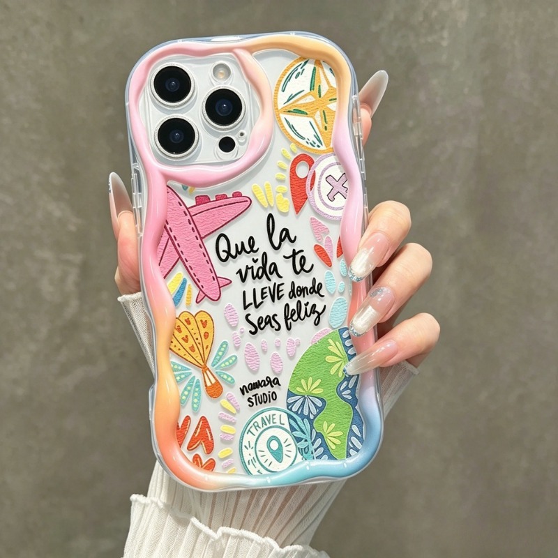 Travel Accessories Iphone - Graffiti Travel Airplane Pattern Phone Case