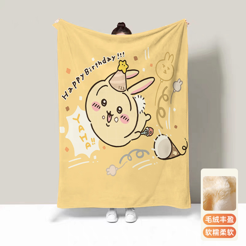 Travel Accessories As Gifts - Usagi Thermal Blankets for Bed Chiikawa