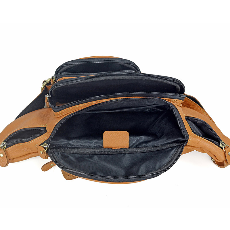 Men Genuine Leather Waist Pack - огляд і ціна Travel Accessories Leather
