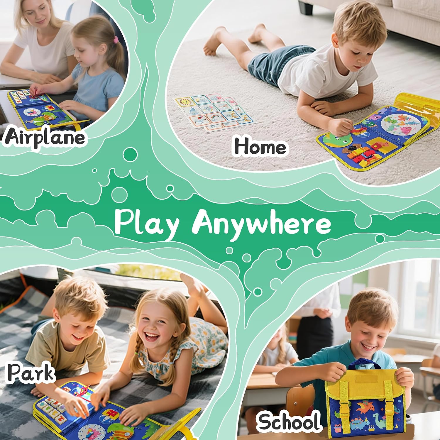 Dinosaur Toddler Busy Board Ba - огляд і ціна Travel Accessories For Toddlers