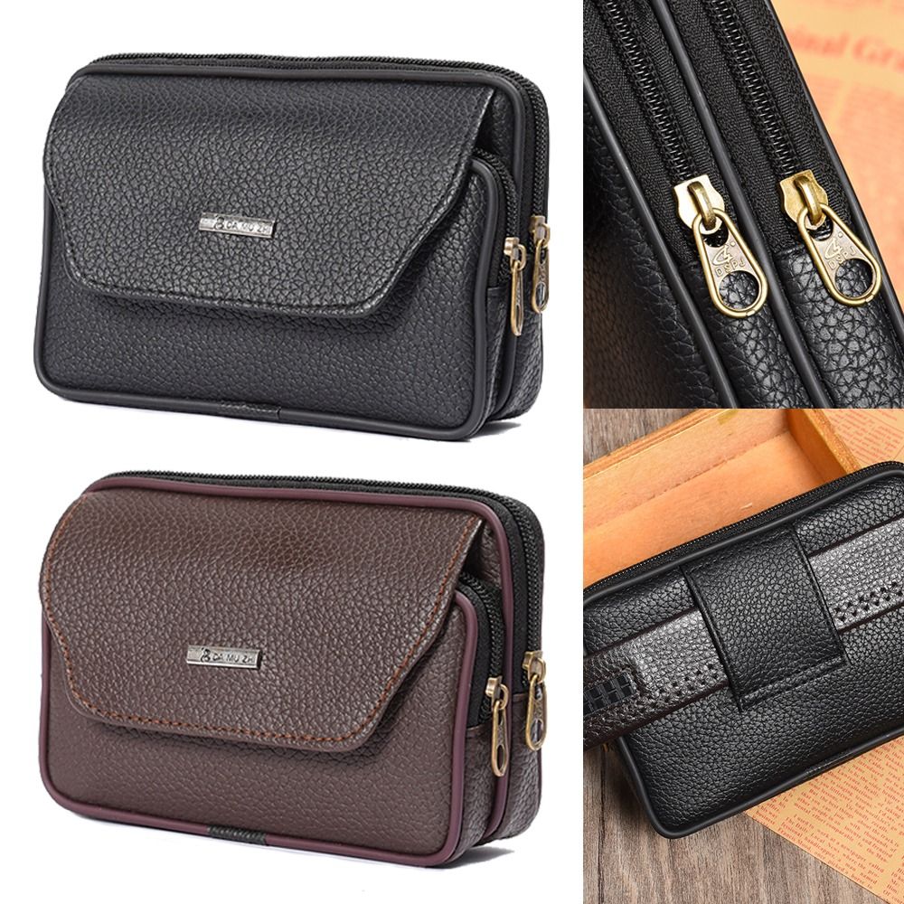 Casual PU Leather Men Waist Ba - огляд і ціна Travel Accessories Leather