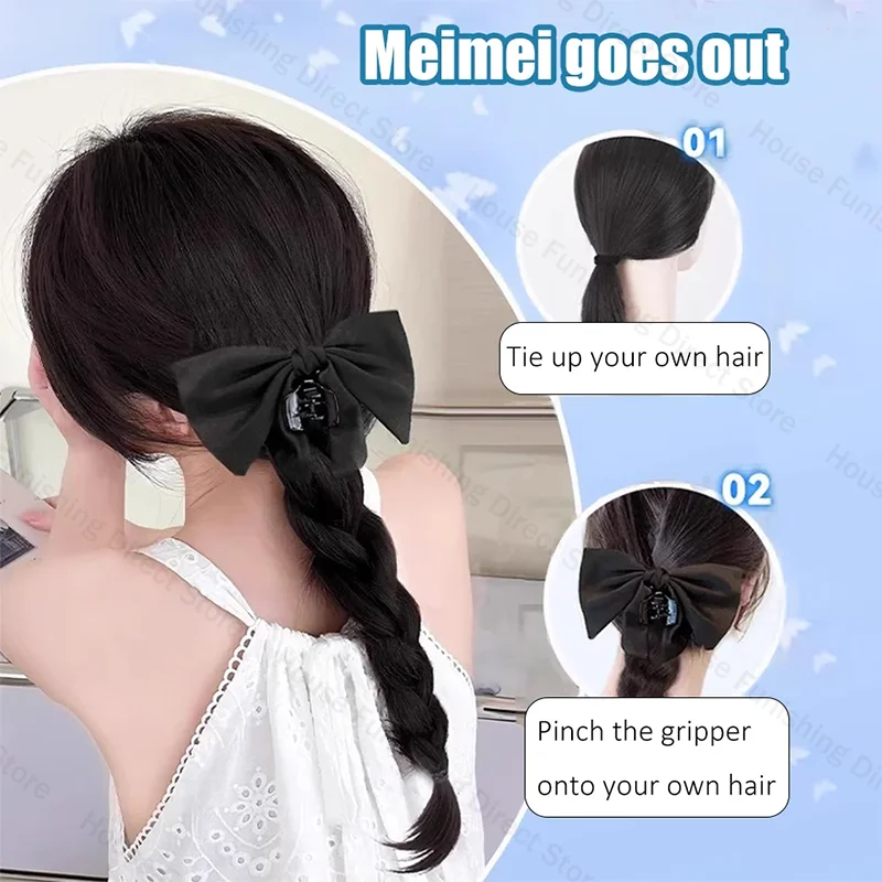 NEW Claw Clip Bow Wig Ponytail - огляд і ціна Travel Accessories For Elderly