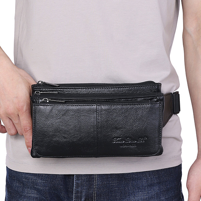 Men Waist Fanny Pack Belt Hip  - огляд і ціна Travel Accessories Leather