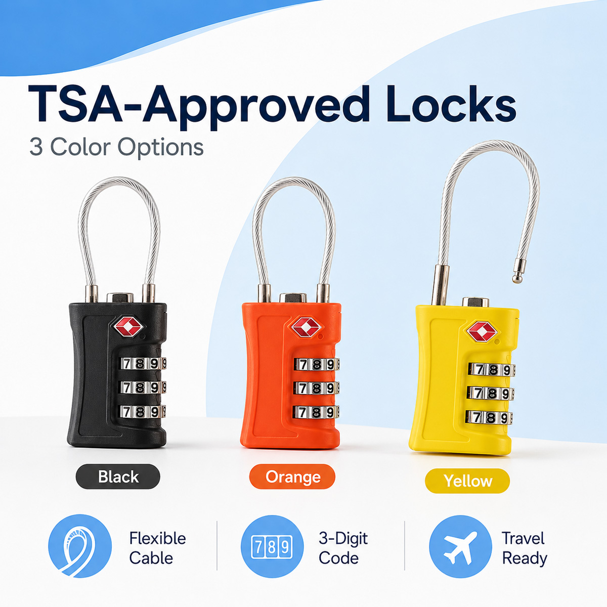TSA Approved Luggage Lock 3 Di - огляд і ціна Travel Accessories Electronics