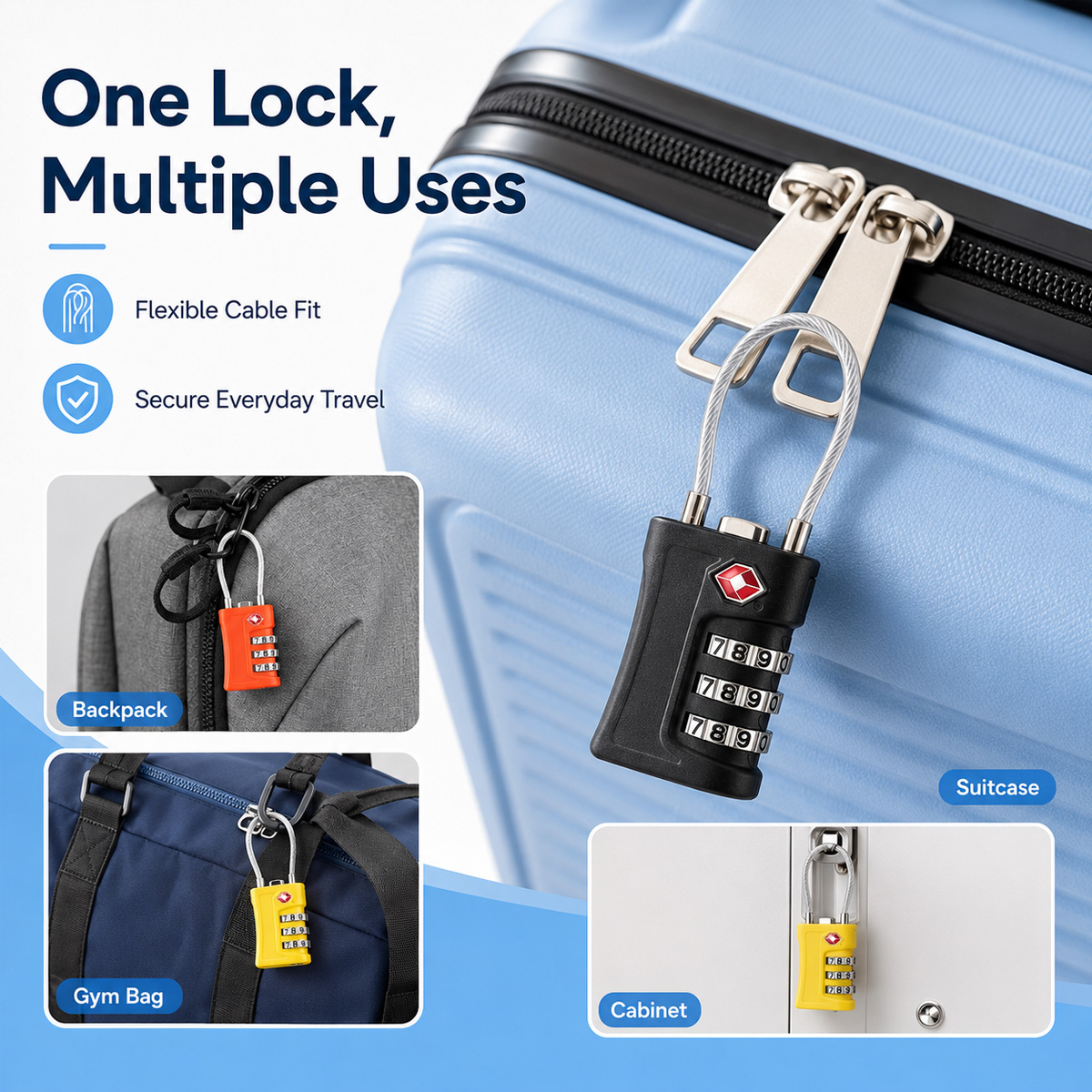 TSA Approved Luggage Lock 3 Di - огляд і ціна Travel Accessories Electronics