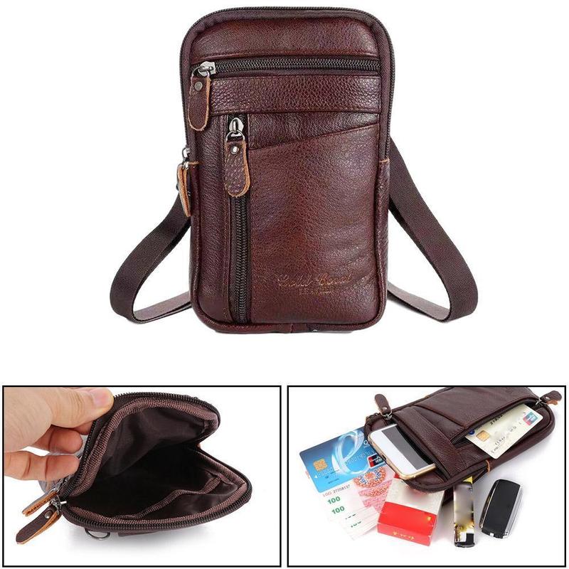 Men Genuine Leather Bag Vertic - огляд і ціна Travel Accessories Leather