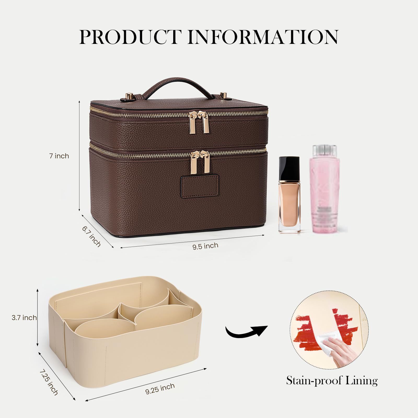 Large Capacity Double-layer Lu - огляд і ціна Travel Accessories Leather