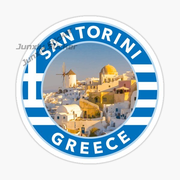 SANTORINI GREECE Car Stickers  - огляд і ціна Travel Accessories Greece
