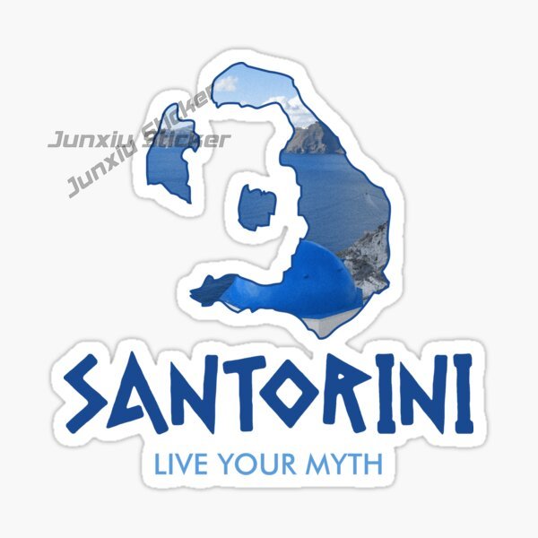 SANTORINI GREECE Car Stickers  - огляд і ціна Travel Accessories Greece