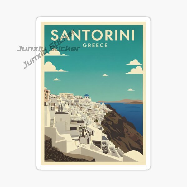 SANTORINI GREECE Car Stickers  - огляд і ціна Travel Accessories Greece