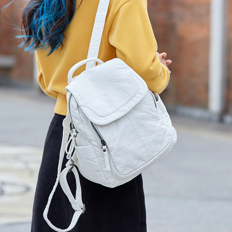 Women's Backpack White Washed  - огляд і ціна Travel Accessories Leather