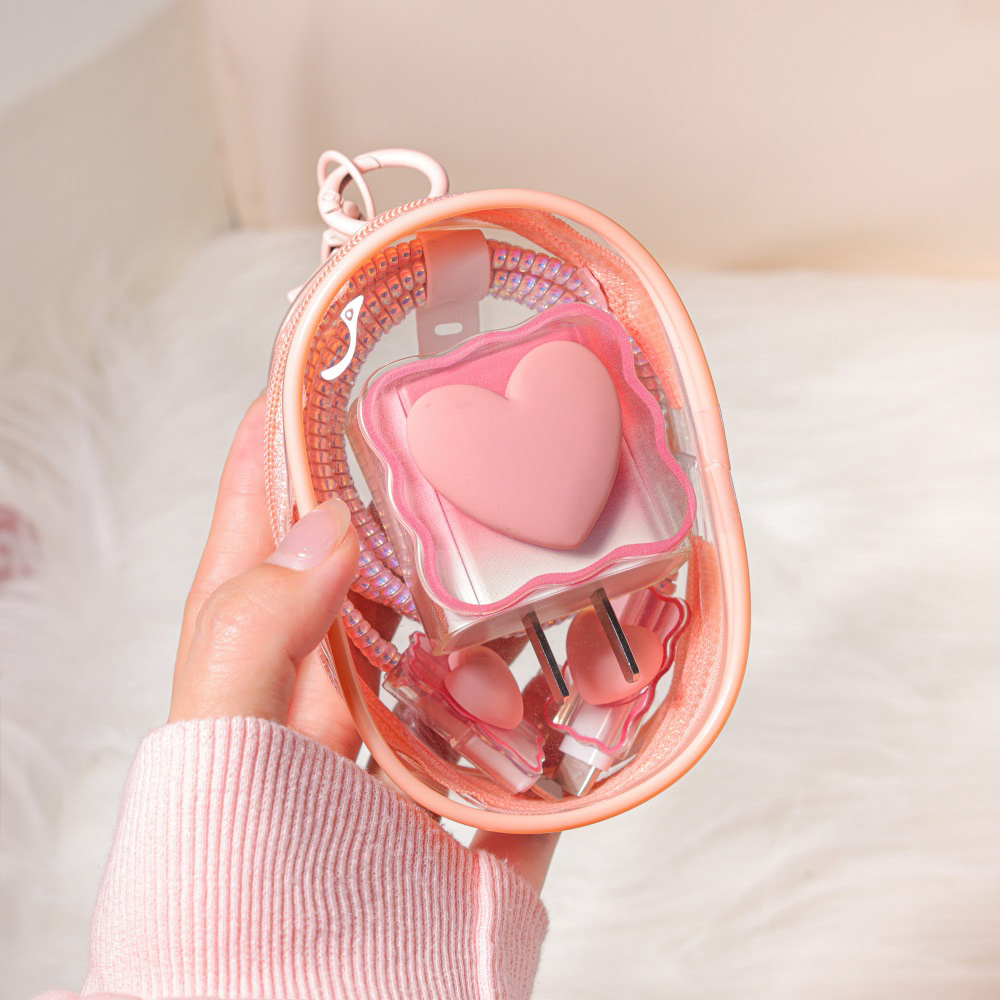 6PCS Love Heart Charger Cover  - огляд і ціна Travel Accessories Iphone