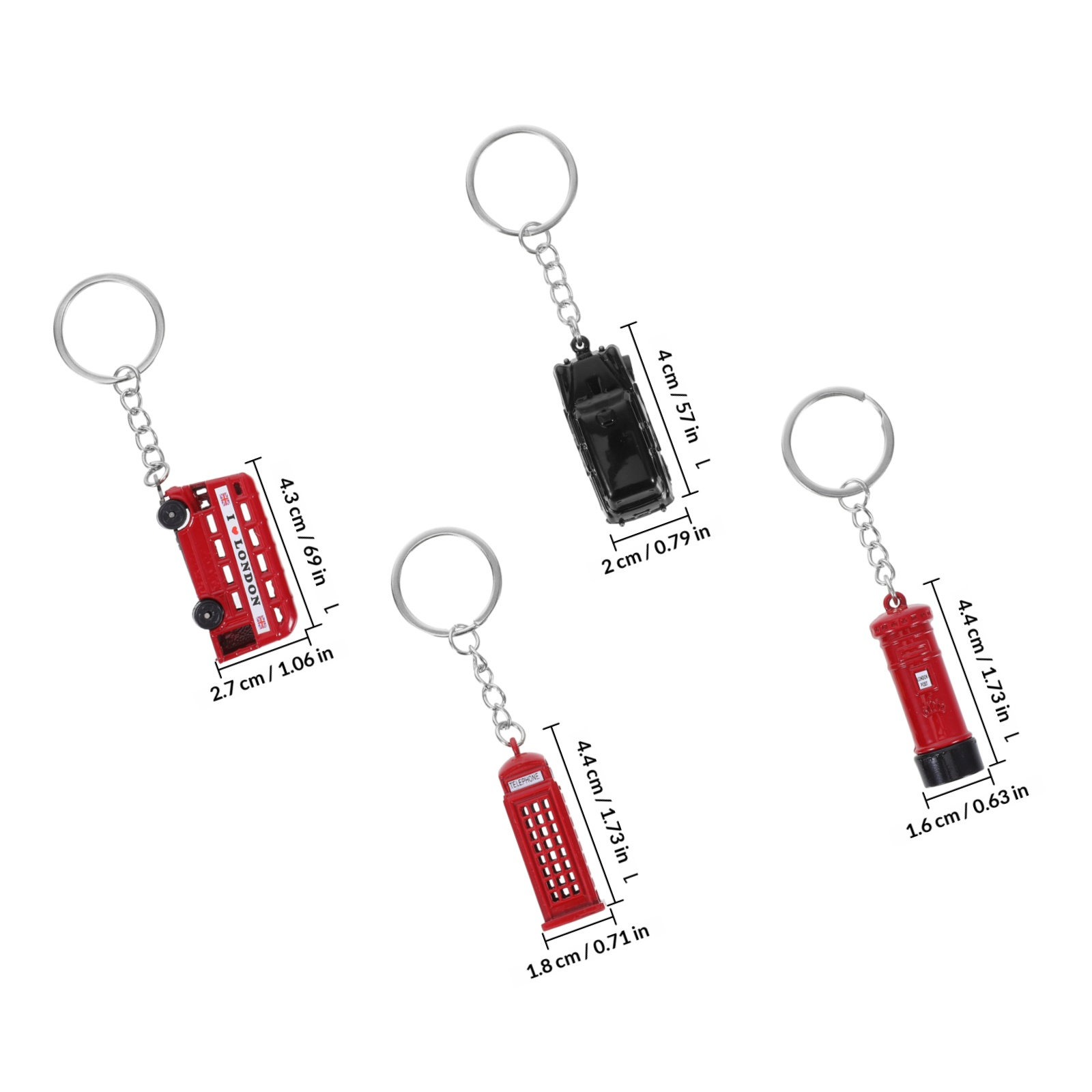 5Pcs London Souvenir Keychains - огляд і ціна Travel Accessories London