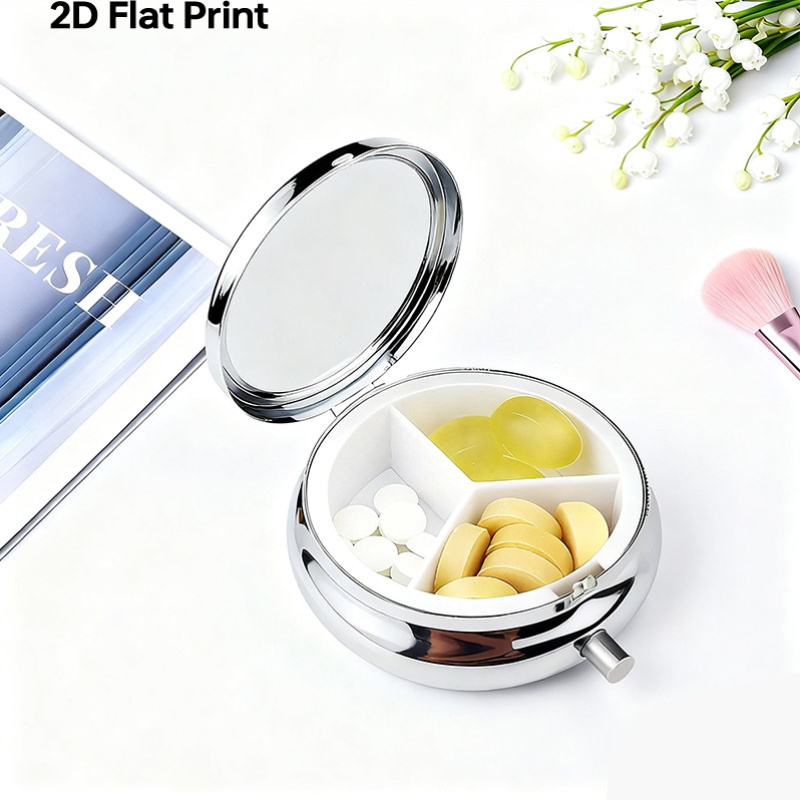 (Flat) 1pc portable round meta - огляд і ціна Travel Accessories As Gifts
