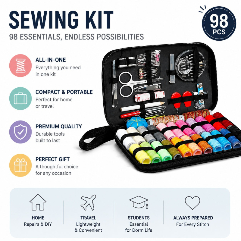 68/98PCS Sewing Accessories To - огляд і ціна Travel Accessories Gear
