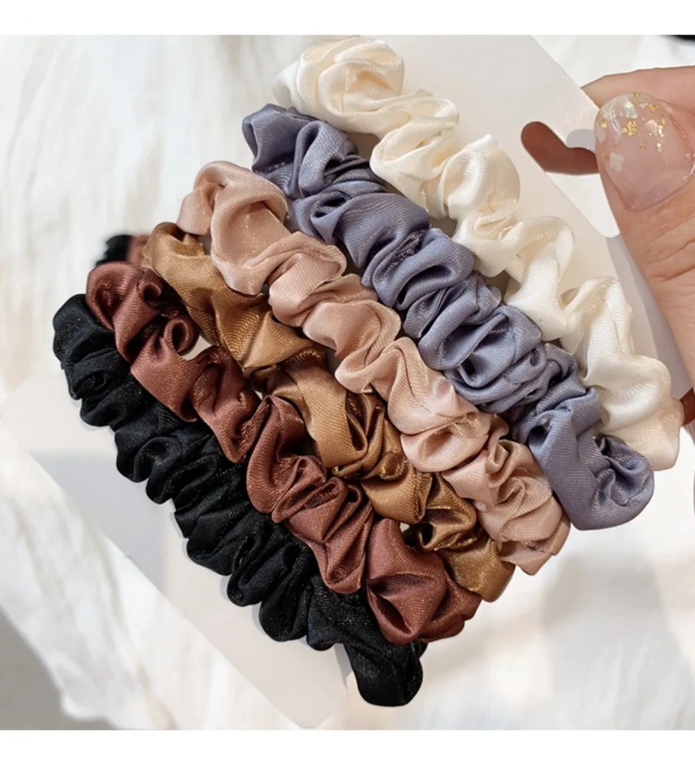 6Pcs Soft Satin Hair Scrunchie - огляд і ціна Travel Accessories For Elderly