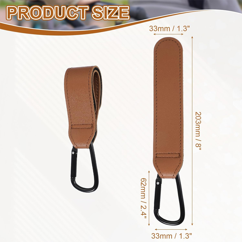 2Pcs Leather Cart Hooks Baby S - огляд і ціна Travel Accessories For 3 Year Old