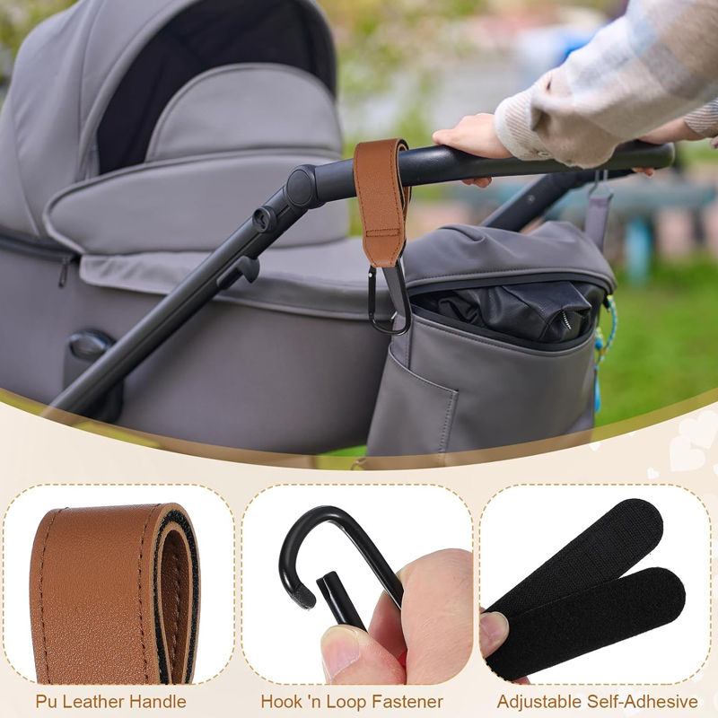2Pcs Leather Cart Hooks Baby S - огляд і ціна Travel Accessories For 3 Year Old
