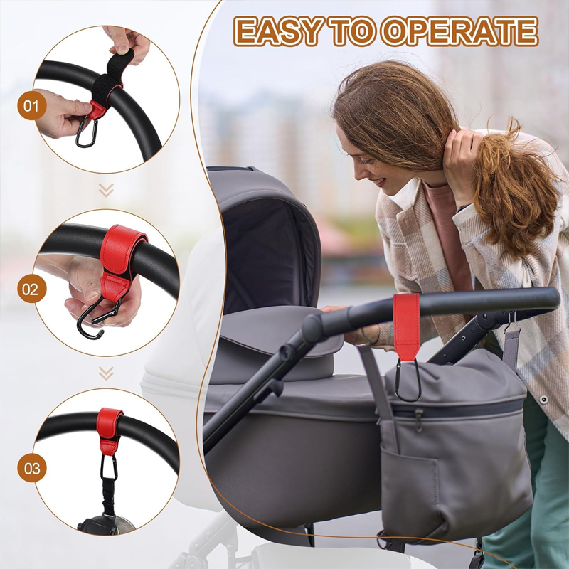 2Pcs Leather Cart Hooks Baby S - огляд і ціна Travel Accessories For 3 Year Old