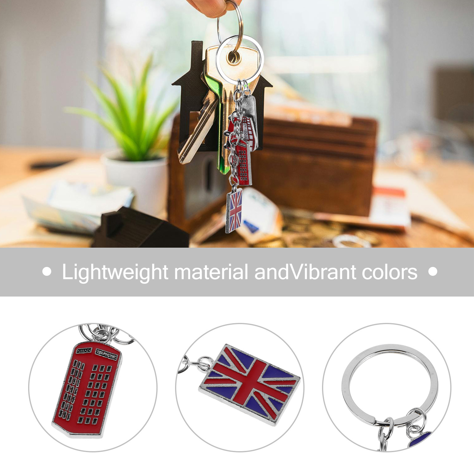 5Pcs Uk Flag Keychains London  - огляд і ціна Travel Accessories London