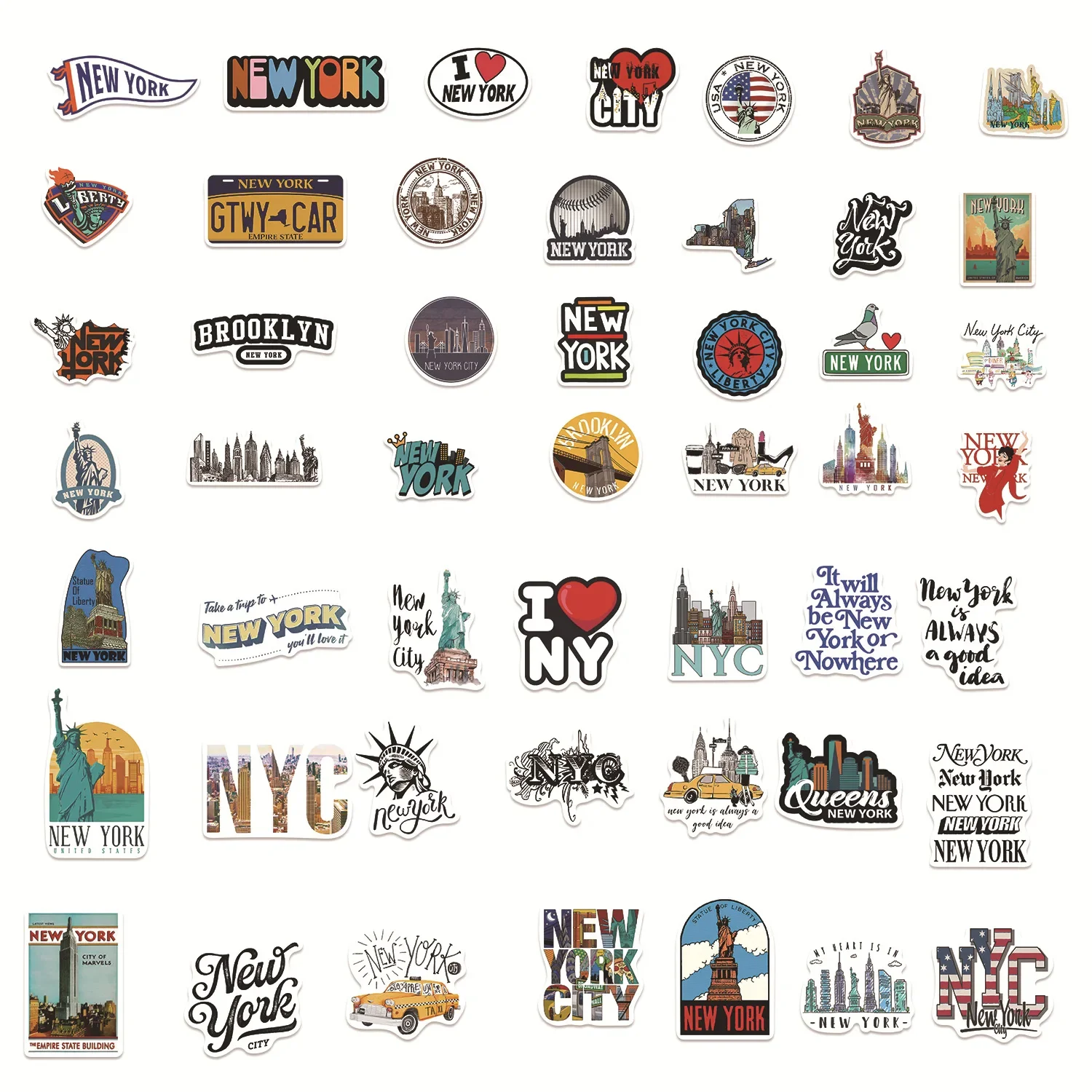 50/100pcs Cute New York City T - огляд і ціна Travel Accessories New York