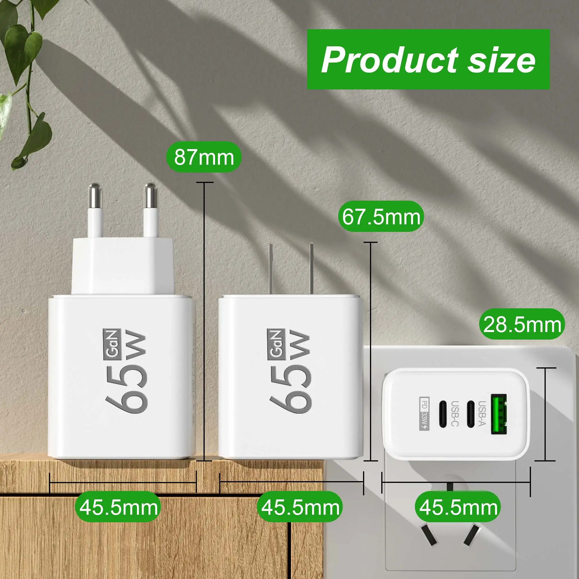 Foldable 65W GaN 3‑Port USB‑C  - огляд і ціна Travel Accessories Iphone