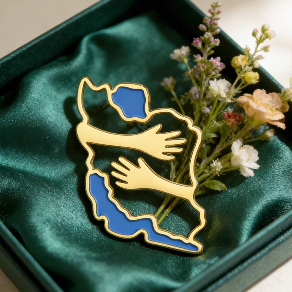 Dawapara Iran Map Shape Brooch - огляд і ціна Travel Accessories Unisex