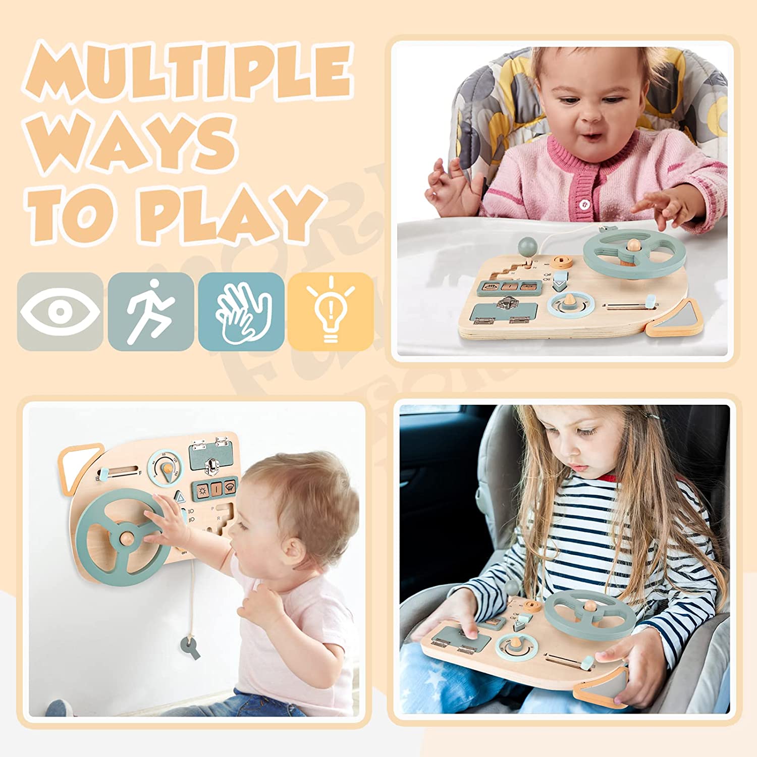 Montessori Toy Steering Wheel  - огляд і ціна Travel Accessories For Toddlers